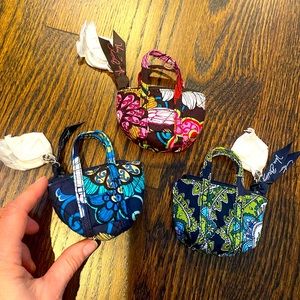 Set of 3!!! Vera Bradley Mini Bag Keychains